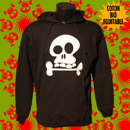 Gribouillette, sweat capuche bio équitable homme