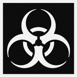 Bio Hazard - Patch à coudre - 9x9cm