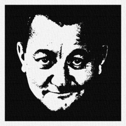 Coluche - Patch à coudre - 9x9cm