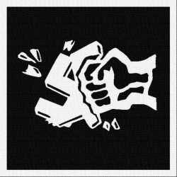 Smash Fascism 1 - Patch à coudre - 9x9cm