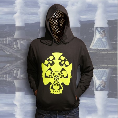 FUCKUSHIMA - sweat capuche anthracite en coton bio equitable