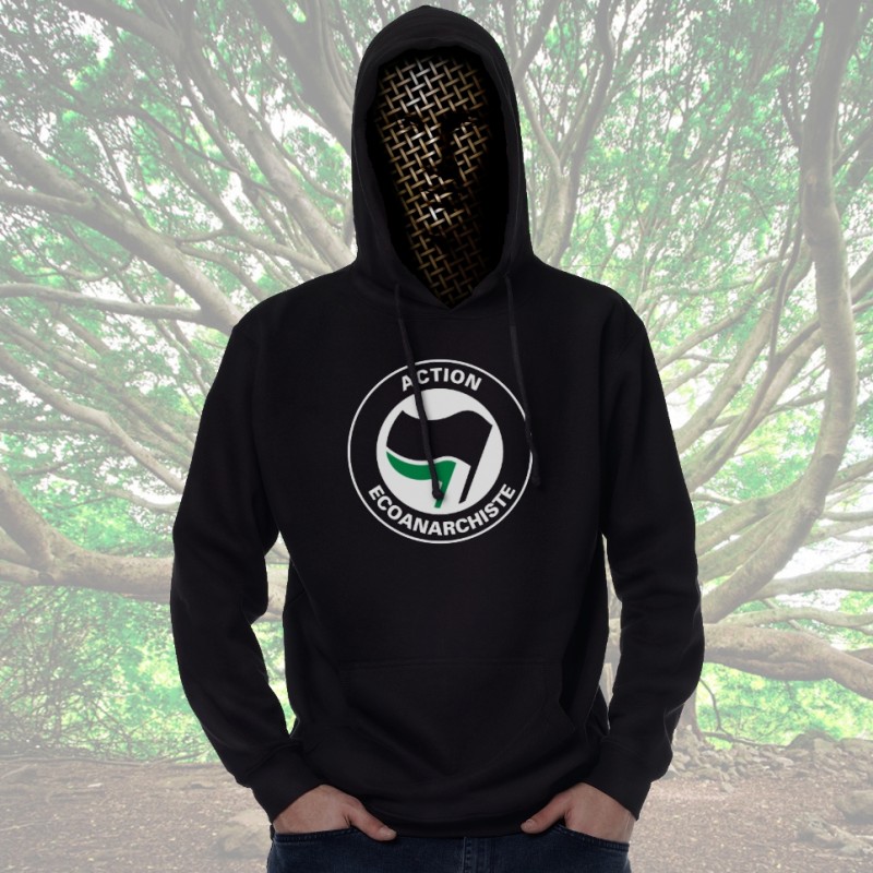 ACTION ECO-ANARCHISTE sweat capuche en coton bio equitable