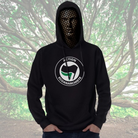 ACTION ECO-ANARCHISTE sweat capuche en coton bio equitable