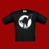 Chat Noir, t-shirt noir, enfant.