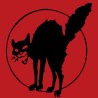 Chat Noir, t-shirt femme rouge