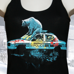POST APOCALYPSE BEAR débardeur femme en coton biologique