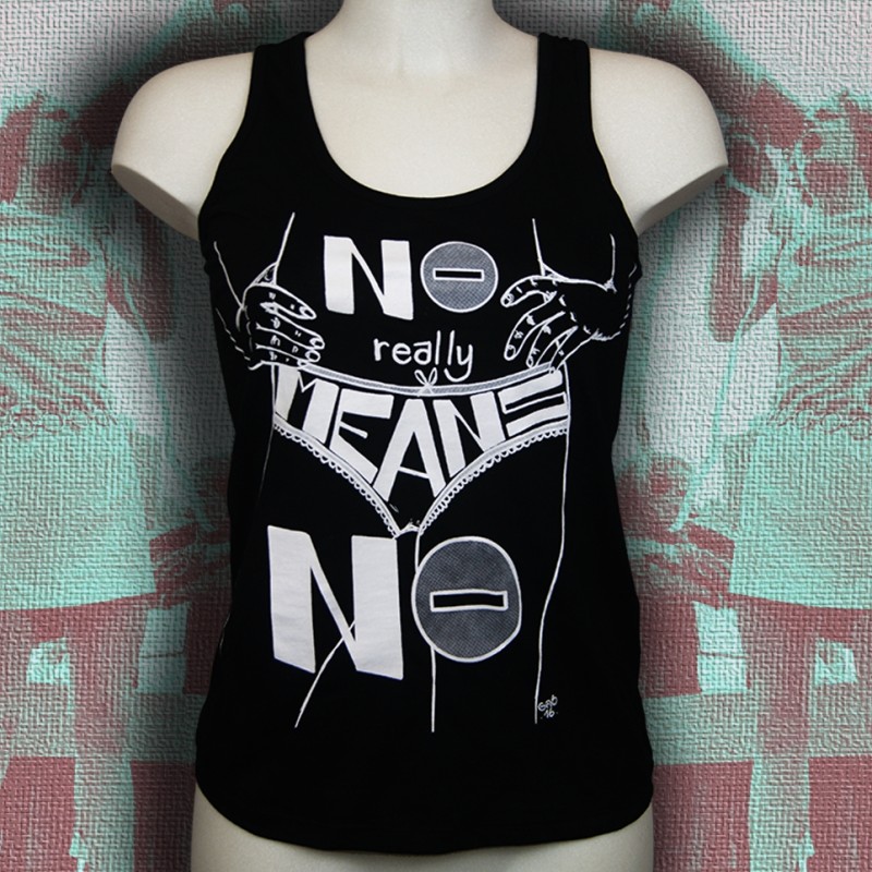 NO MEANS NO débardeur femme en coton bio-équitable