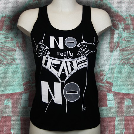 NO MEANS NO débardeur femme en coton bio-équitable