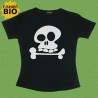 Tête de mort, t-shirt bio, Femme, noir