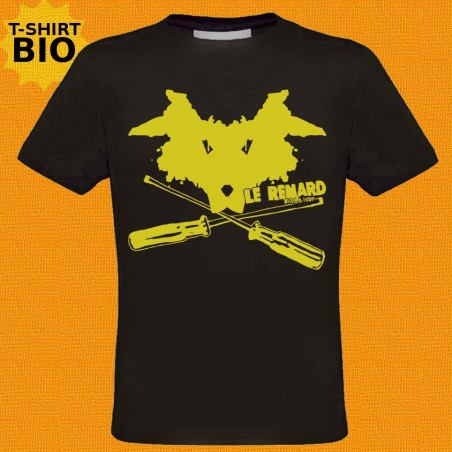 Le Renard, t-shirt bio, homme, noir