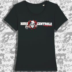 ANARTISANART les mauvais garçons font bonne impression HORS CONTROLE Stricly Antifascist t-shirt taille féminine en coton bio