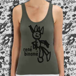 ANARTISANART Les mauvais garçons font bonne impression RENÉ BINAMÉ Petit Keupon débardeur féminin en coton bio-équitable