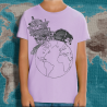 NIGLOBOHEM lavande T-shirt enfant en coton bio-équitable