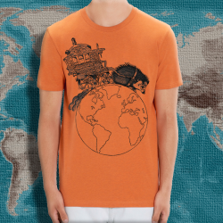 NIGLOBOHEM Orange Chiné ts taille masculine
