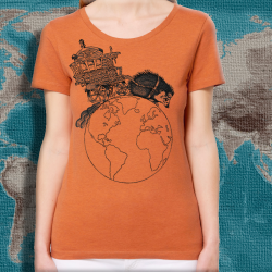NIGLOBOHEM Orange Chiné ts taille féminine