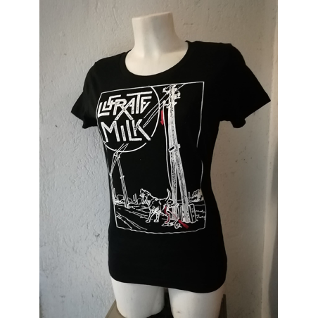 ANARTISANART Les mauvais garçons font bonne impression LUCRATE MILK t-shirt taille femme bio-équitable