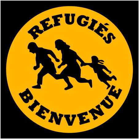 ANARTISANART - Les mauvais garçons font bonne impression RÉFUGIÉS BIENVENUE Stickers 5cm