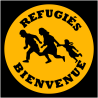 ANARTISANART - Les mauvais garçons font bonne impression RÉFUGIÉS BIENVENUE Stickers 5cm