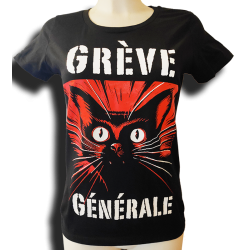 DROOKER Grève Générale t-shirt féminin en coton bio équitable