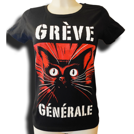 DROOKER Grève Générale t-shirt féminin en coton bio équitable