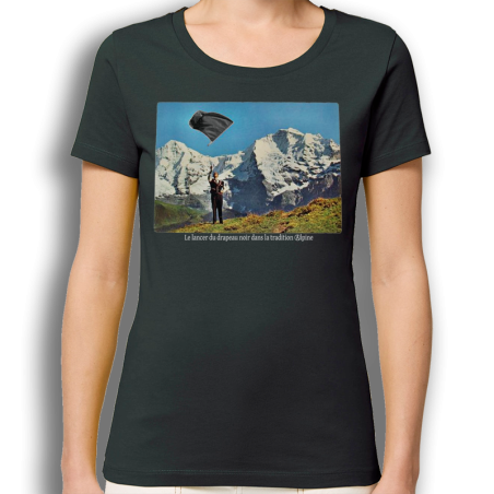 LANCER DU DRAPEAU NOIR t-shirt femme en coton bio
