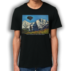 LANCER DU DRAPEAU NOIR t-shirt masculin en coton bio