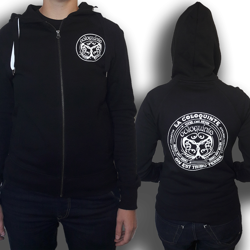 Les Mauvais Garcons Fond Bonne Impression Coloquinte Sweat Zip Unisexe coton-bio équitable