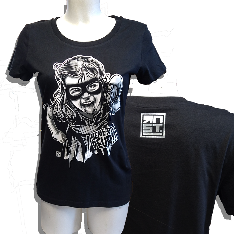 ANARTISANART RNST Même pas peur T-shirt Femme en coton bio-équitable
