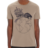 NIGLOBOHEM T-shirt masculin couleur noisette en coton bio-équitable