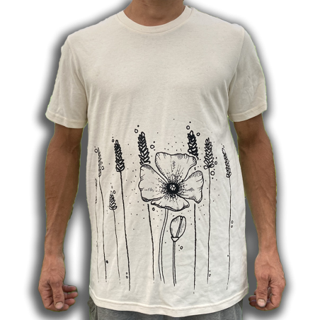 CAT la survie du coquelicot T-Shirt unisexe en coton bio-équitable