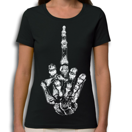 ANARTISANART DOIGT D'HONNEUR sur t-shirt féminin en coton bio équitable