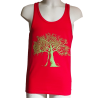 ANARTISANART ARBRE A CAT  débardeur rouge masculin en coton bio équitable