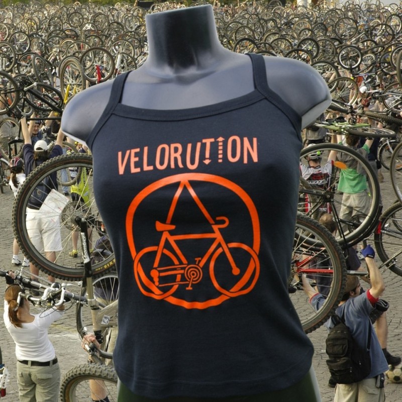 Vélorution - débardeur bretelles noir - photo